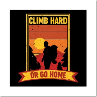 Rock Climbing Mountain Climber Bouldering Posters and Art